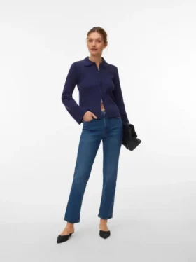 Vmamara Mid-Rise-Jeans in gerader Passform