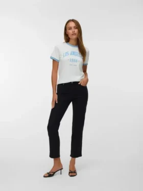 Vmamara Mid-Rise-Jeans in gerader Passform