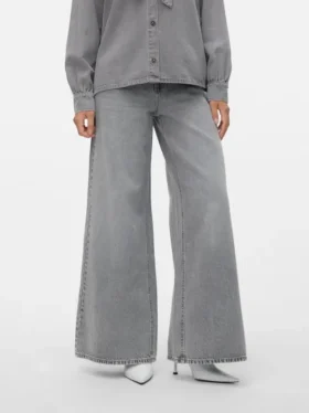 Vmannet Jeans mit mittlerer Leibhöhe und weitem Bein