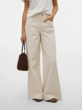 Vmannet Jeans mit mittlerer Leibhöhe und weitem Bein