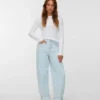 Vmbillie High-Rise-Jeans in Barrel-Fit