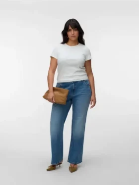 Vmcastra Low-Rise-Jeans mit ausgestelltem Schnitt