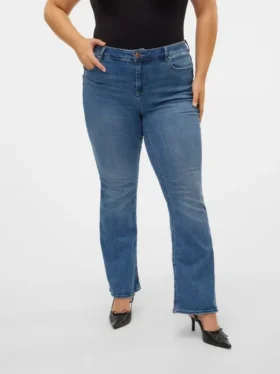 Vmcflash Jeans mit mittlerer Leibhöhe und ausgestelltem Schnitt