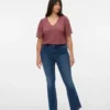 Vmcflash Jeans mit mittlerer Leibhöhe und ausgestelltem Schnitt