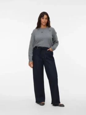 Vmctessa Jeans mit hoher Leibhöhe und weitem Bein