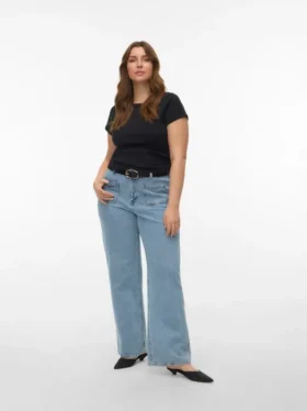 Vmctessa Jeans mit hoher Leibhöhe und weitem Bein