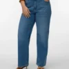 Vmctessa-Stretch-Jeans mit hoher Taille und weitem Bein