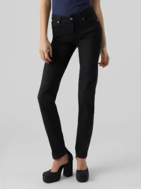Vmdaf Mid-Rise-Jeans mit gerader Passform