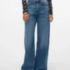 Vmelina Super High Rise Wide Leg Fit Jeans