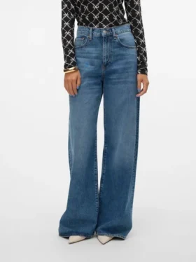 Vmelina Super High Rise Wide Leg Fit Jeans