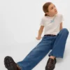 Vmemilie Jeans mit mittlerer Leibhöhe und weitem Bein