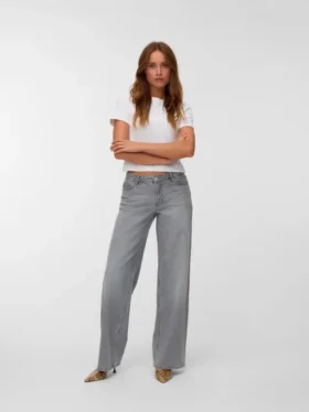 Vmfaye Jeans mit niedriger Leibhöhe und weitem Bein
