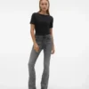 Vmflash Mid-Rise-Jeans mit ausgestelltem Schnitt