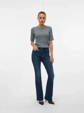 Vmgigi Jeans mit hoher Leibhöhe und ausgestelltem Schnitt