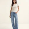 Vmhallie Low-Rise-Jeans in weiter Passform
