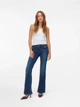 Vmjean Low-Rise-Jeans mit ausgestelltem Schnitt
