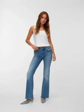 Vmjean Low-Rise-Jeans mit ausgestelltem Schnitt