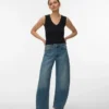 Vmjuno Mid Rise Barrel Fit Jeans