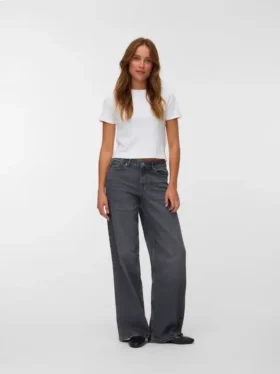 Vmmira Mid-Rise-Jeans in weiter Passform