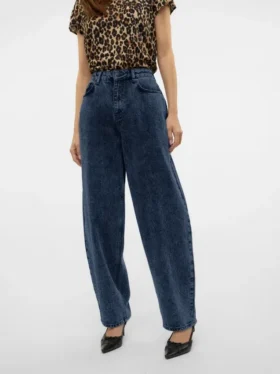 Vmollie Jeans mit hoher Taille und Balloon-Passform