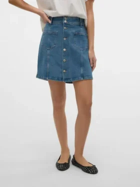 Vmpetra kurzer Rock mit hoher Taille als Shorts