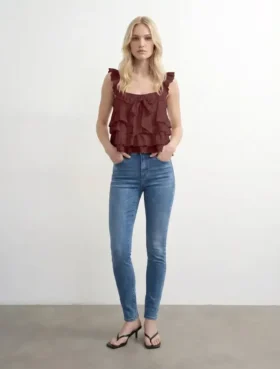 Vmpolly Mid-Rise-Jeans in Skinny-Passform
