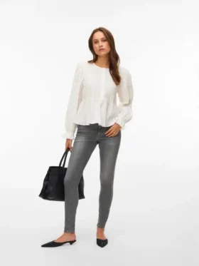 Vmpolly Mid-Rise-Jeans in Skinny-Passform