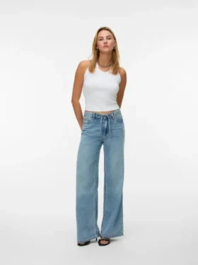 Vmremy Mid-Rise-Jeans mit gerader Passform