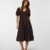 Vmrokaya Midi-Kleid