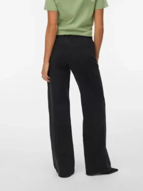 Vmsandie – Stretch-Jeans mit mittlerer Leibhöhe und weitem Bein