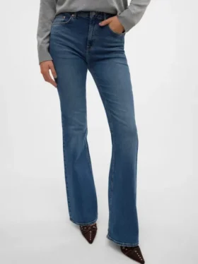Vmselina High-Rise-Jeans mit ausgestelltem Schnitt
