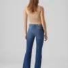Vmselina High-Rise-Jeans mit ausgestelltem Schnitt