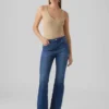 Vmselina High-Rise-Jeans mit ausgestelltem Schnitt