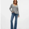 Vmselina High-Rise-Jeans mit ausgestelltem Schnitt