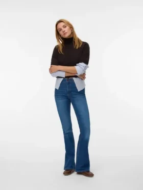 Vmsiga High-Rise-Jeans mit ausgestelltem Schnitt