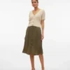 Vmsunny Midi-Rock mit hoher Taille