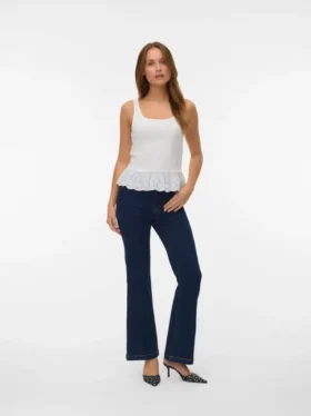 Vmtanna High-Rise-Jeans mit ausgestelltem Schnitt