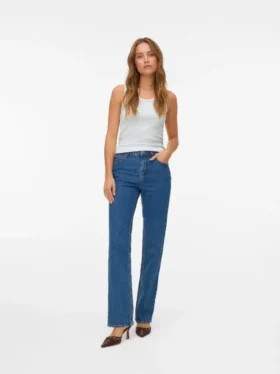 Vmtessa High-Rise-Jeans mit gerader Passform