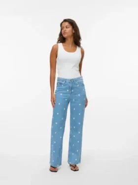 Vmtessa High Rise Wide Fit – Cropped-Jeans