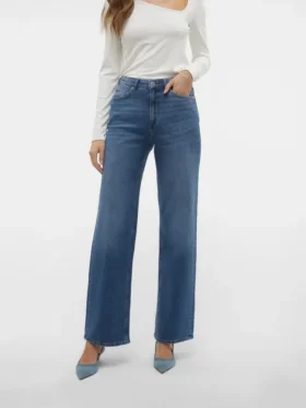 Vmtessa Jeans mit hoher Leibhöhe und weitem Bein