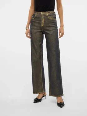 Vmtessa Jeans mit hoher Leibhöhe und weitem Bein