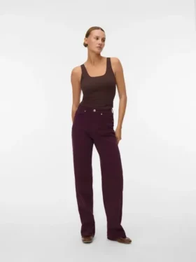Vmtessa Jeans mit hoher Leibhöhe und weitem Bein