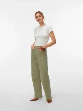 Vmtessa Jeans mit hoher Leibhöhe und weitem Bein