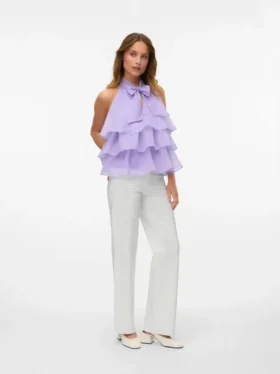 Vmtessa Jeans mit hoher Leibhöhe und weitem Bein