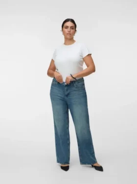 Vmtessa Jeans mit hoher Leibhöhe und weitem Bein