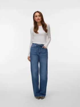 Vmtessa Jeans mit hoher Leibhöhe und weitem Bein