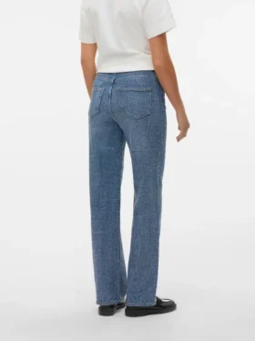 Vmtessa Jeans mit hoher Leibhöhe und weitem Bein