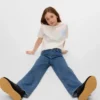 Vmtessa Jeans mit hoher Leibhöhe und weitem Bein