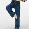 Vmtessa Jeans mit hoher Leibhöhe und weitem Bein