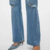 Vmtessa Jeans mit hoher Leibhöhe und weitem Bein